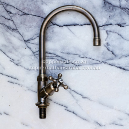brushed brass antiqued prep bowl tap