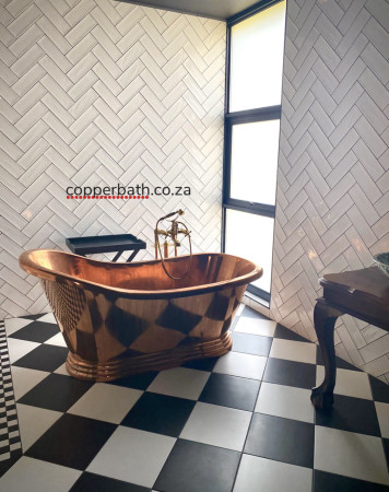 copper bath architectural client installation interiors south africa