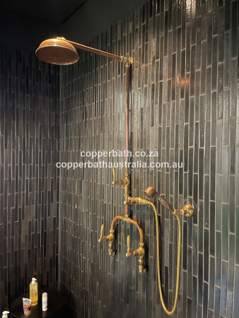 Shower kit copper brass blend with hand shower change over 22 mm